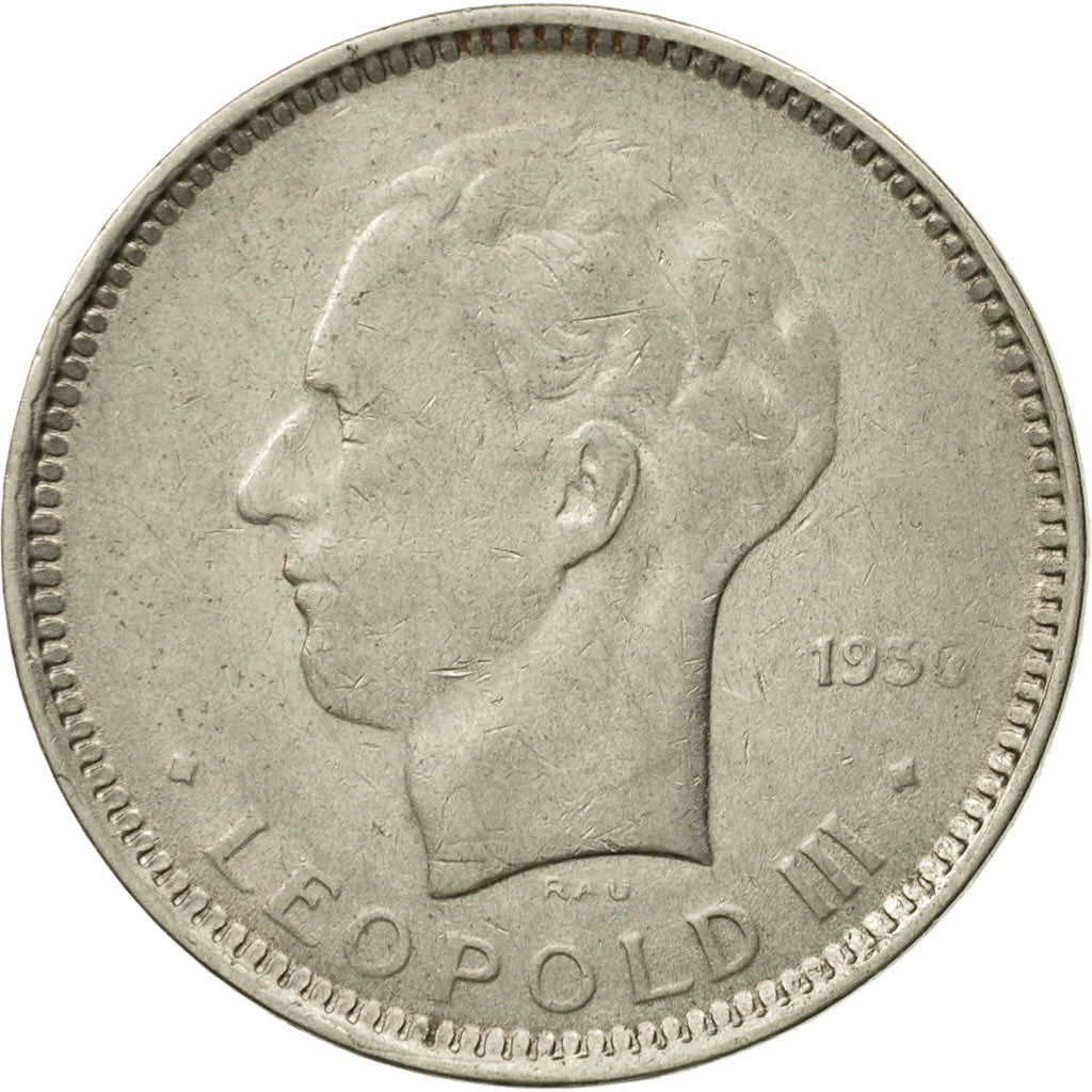 Münze, Belgien, 5 Francs, 5 Frank, 1936, SS, Nickel, KM:109.1