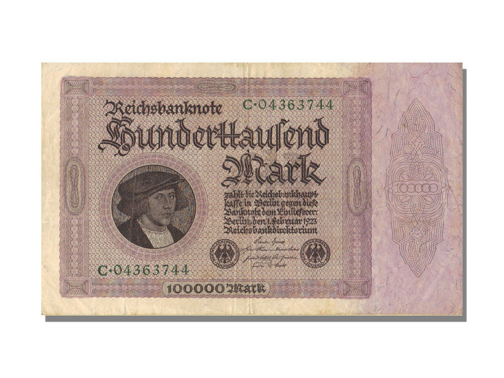 Banknote, Germany, 100,000 Mark, 1923, 1923-02-01, AU(50-53)