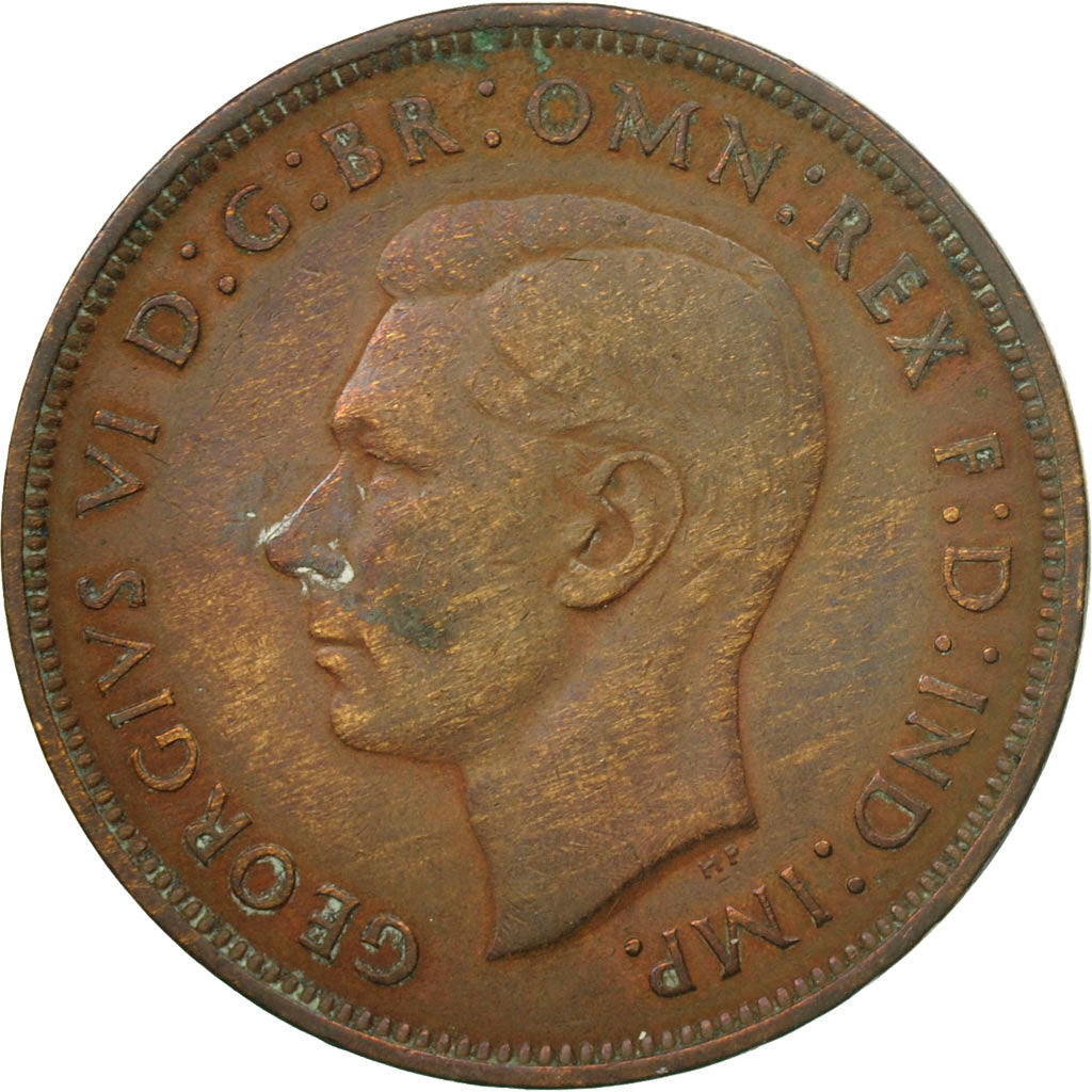 Monnaie, Grande-Bretagne, George VI, Penny, 1947, TB, Bronze, KM:845