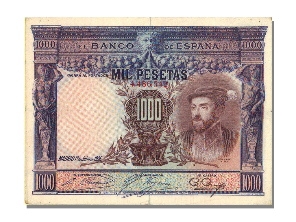 Banknote, Spain, 1000 Pesetas, 1925, 1925-07-01, KM:70c, AU(55-58)