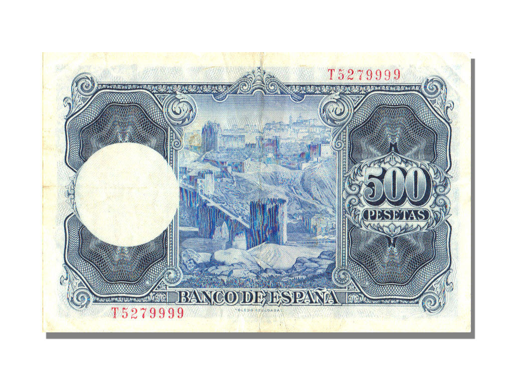 Banknote, Spain, 500 Pesetas, 1954, 1954-07-22, AU(55-58)
