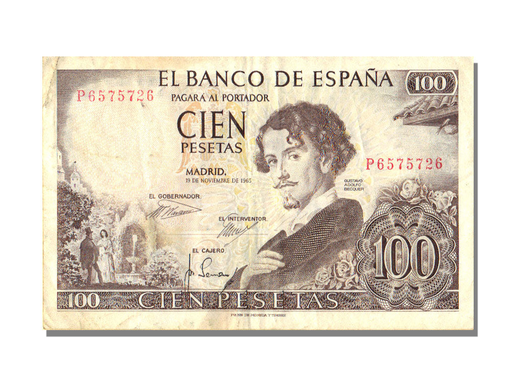 Geldschein, Spanien, 100 Pesetas, 1965, 1965-11-19, KM:150, SS
