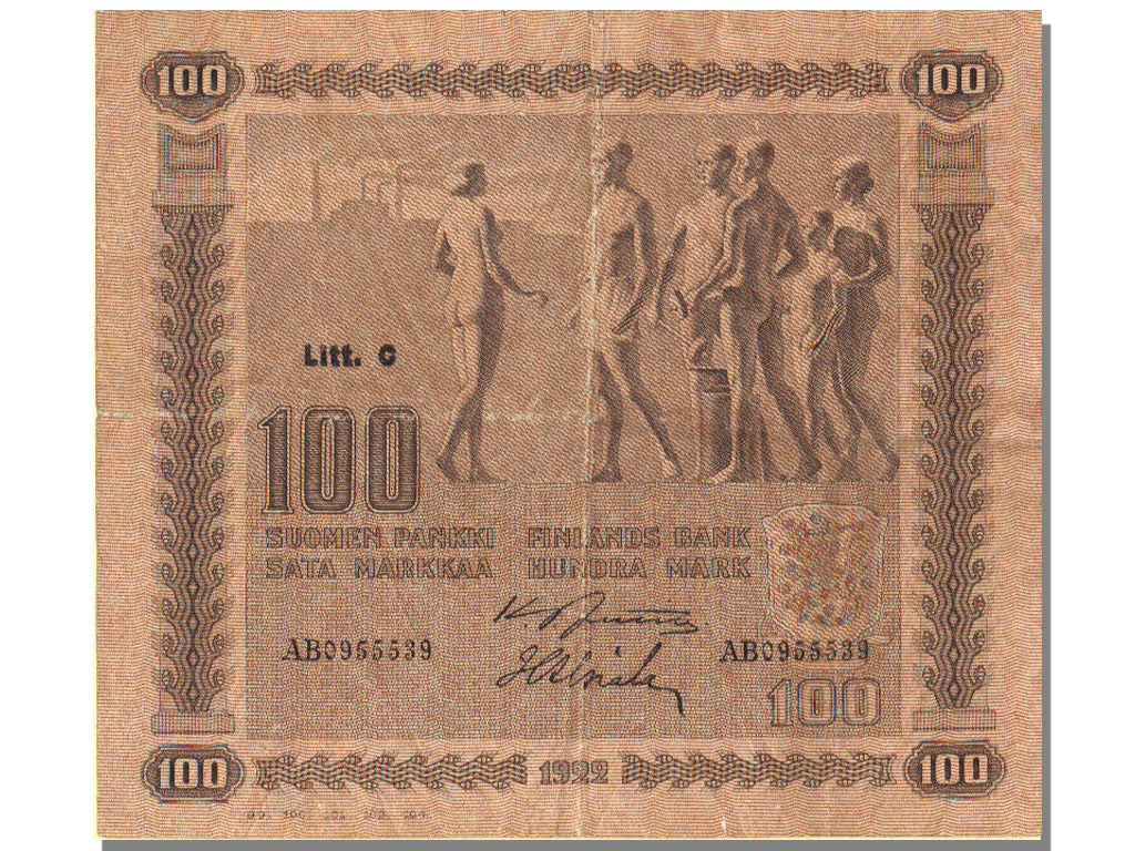 Finland, 100 Markkaa, AU(55-58)