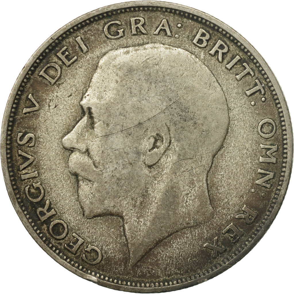 Münze, Großbritannien, George V, 1/2 Crown, 1921, S, Silber, KM:818.1a