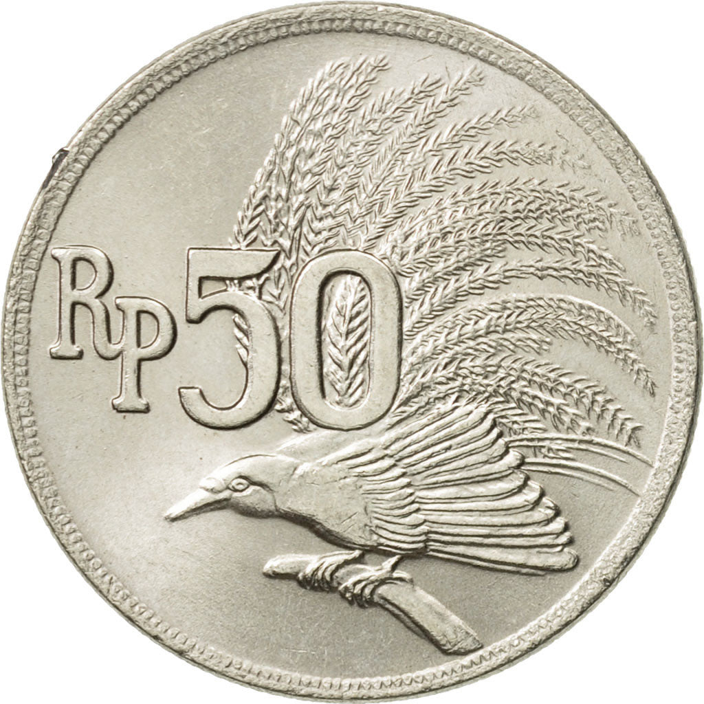 Coin, Indonesia, 50 Rupiah, 1971, MS(63), Copper-nickel, KM:35