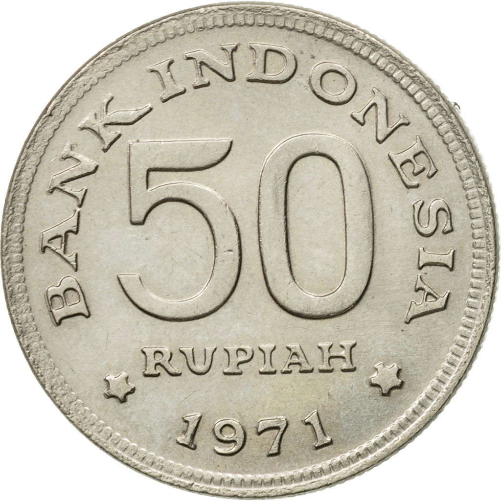 Coin, Indonesia, 50 Rupiah, 1971, MS(63), Copper-nickel, KM:35
