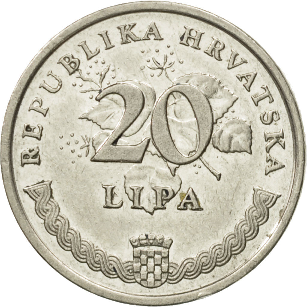 Coin, Croatia, 20 Lipa, 1995, AU(50-53), Nickel plated steel, KM:7