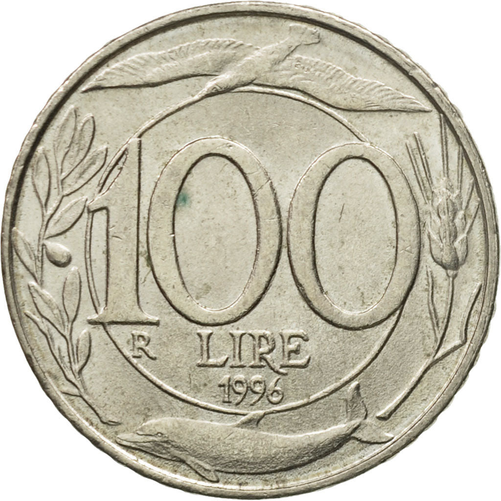 Coin, Italy, 100 Lire, 1996, Rome, AU(50-53), Copper-nickel, KM:159