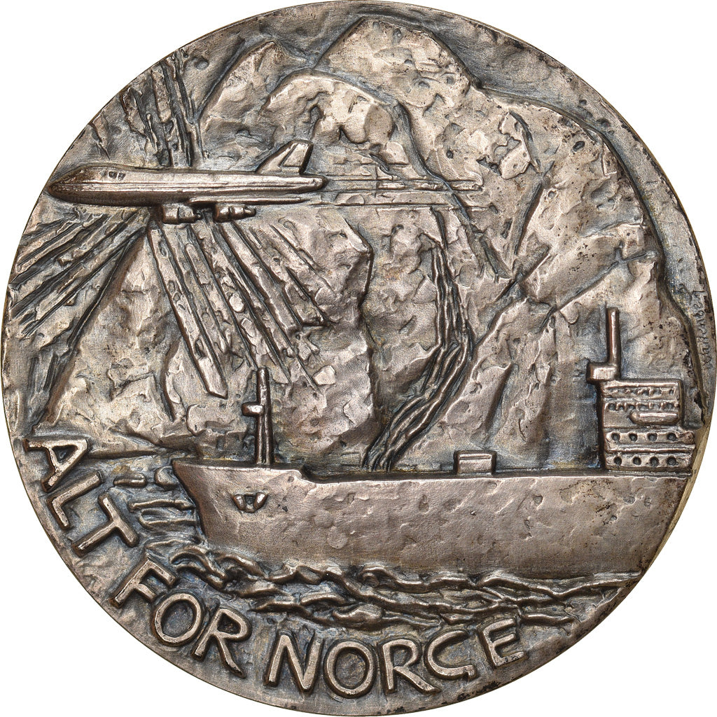 Norvegia, medaglia, Olav V, Norges konge, Politics, Society, War, 1973