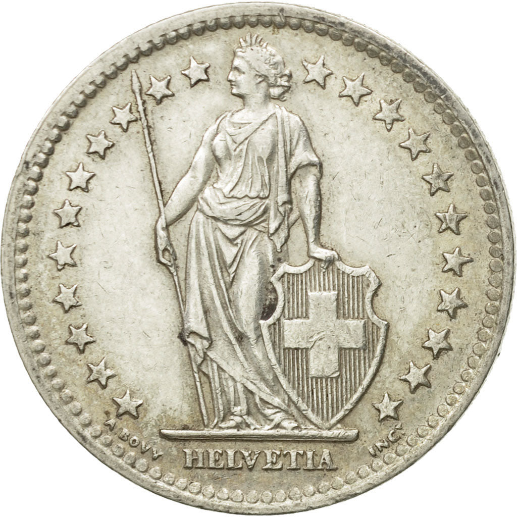 Coin, Switzerland, 2 Francs, 1944, Bern, AU(50-53), Silver, KM:21