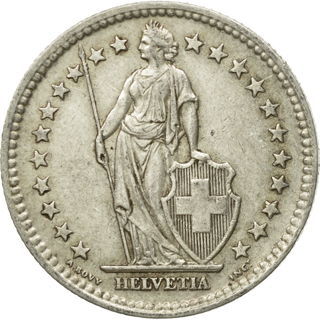 Coin, Switzerland, 2 Francs, 1944, Bern, EF(40-45), Silver, KM:21