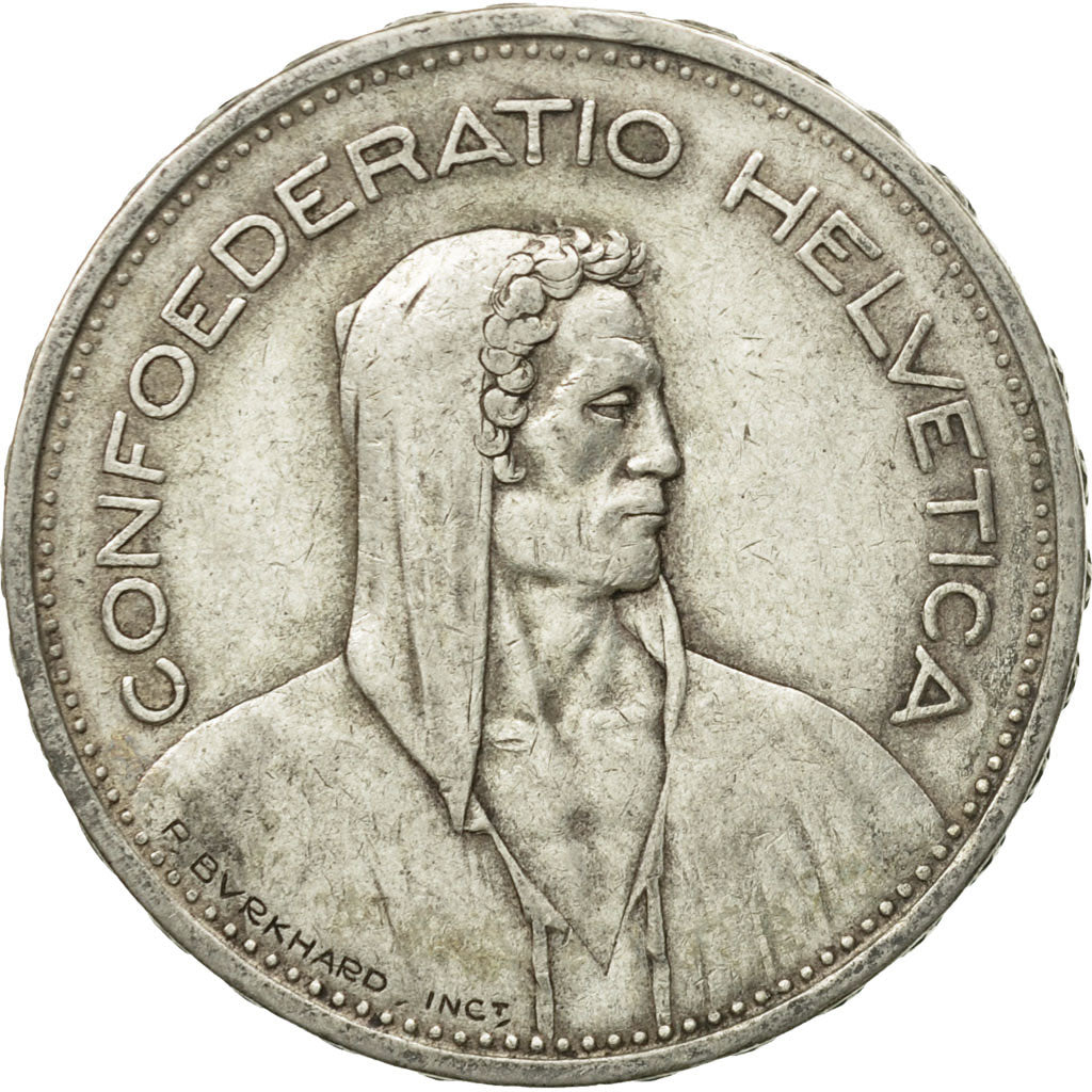 Moneta, Svizzera, 5 Francs, 1933, Bern, BB, Argento, KM:40