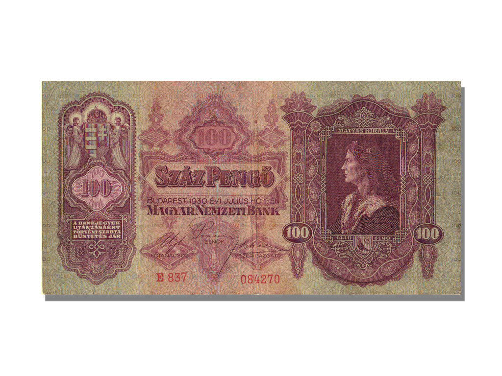Banknote, Hungary, 100 Pengö, 1930, 1930-07-01, AU(55-58)