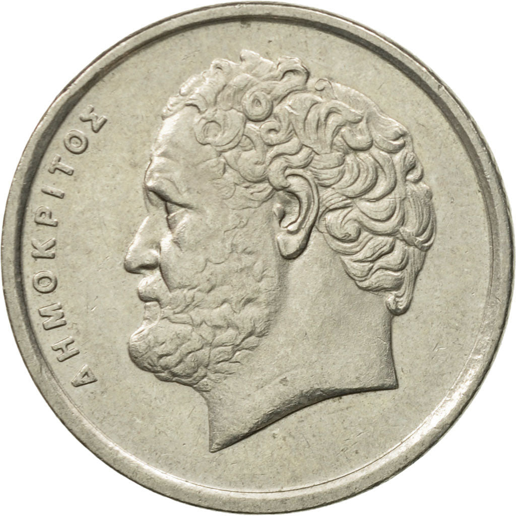 Moneta, Grecja, 10 Drachmes, 1988, AU(55-58), Miedź-Nikiel, KM:132