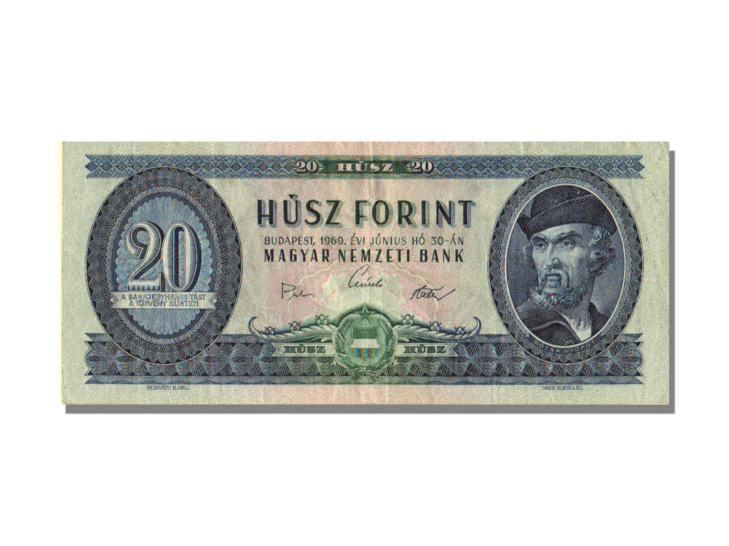 Banknote, Hungary, 20 Forint, 1969, 1969-06-30, UNC(63)