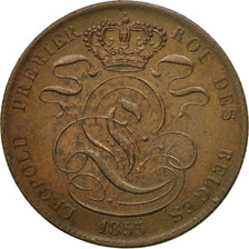 Belgium, Leopold I, 5 Centimes, 1853, Brussels, Copper, AU(55-58), KM:5.2