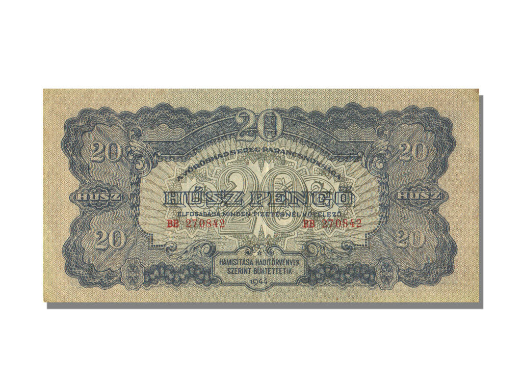 Banknote, Hungary, 20 Pengö, 1944, KM:M6a, UNC(63)