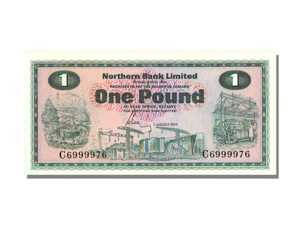 Billet, Northern Ireland, 1 Pound, 1978, 1978-08-01, NEUF