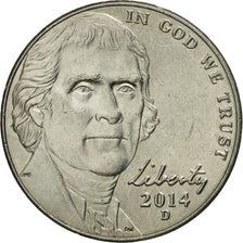 Coin, United States, 5 Cents, 2014, Denver, AU(55-58), Copper-nickel