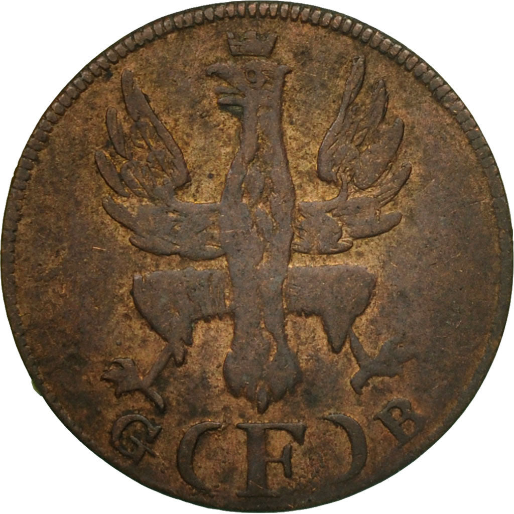 Coin, German States, FRANKFURT AM MAIN, Heller, 1821, Berlin, F(12-15), Copper