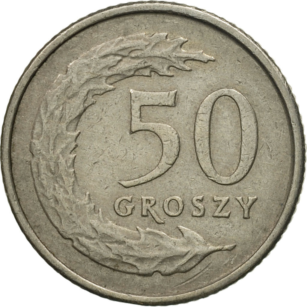 Pologne, 50 Groszy, 1991, Warsaw, Cupro-nickel, TTB