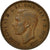 Moneta, Wielka Brytania, George VI, 1/2 Penny, 1945, EF(40-45), Bronze, KM:844