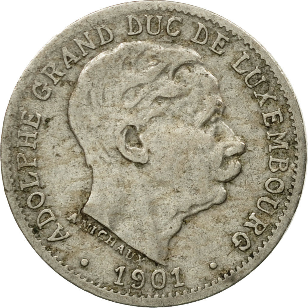 Moneta, Luksemburg, Adolphe, 5 Centimes, 1901, EF(40-45), Miedź-Nikiel, KM:24