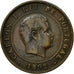 Moneda, Portugal, Carlos I, 20 Reis, 1892, MBC, Bronce, KM:533