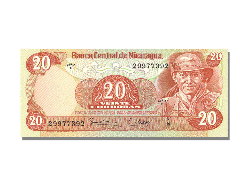Banknote, Nicaragua, 20 Cordobas, 1979, 1979-08-08, KM:135, UNC(65-70)