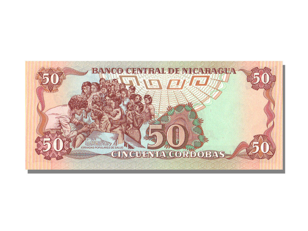 Banknote, Nicaragua, 50 Cordobas, 1985, KM:153, UNC(65-70)