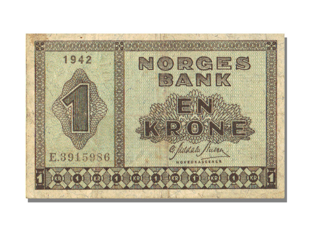 Banknote, Norway, 1 Krone, 1942, KM:15a, EF(40-45)