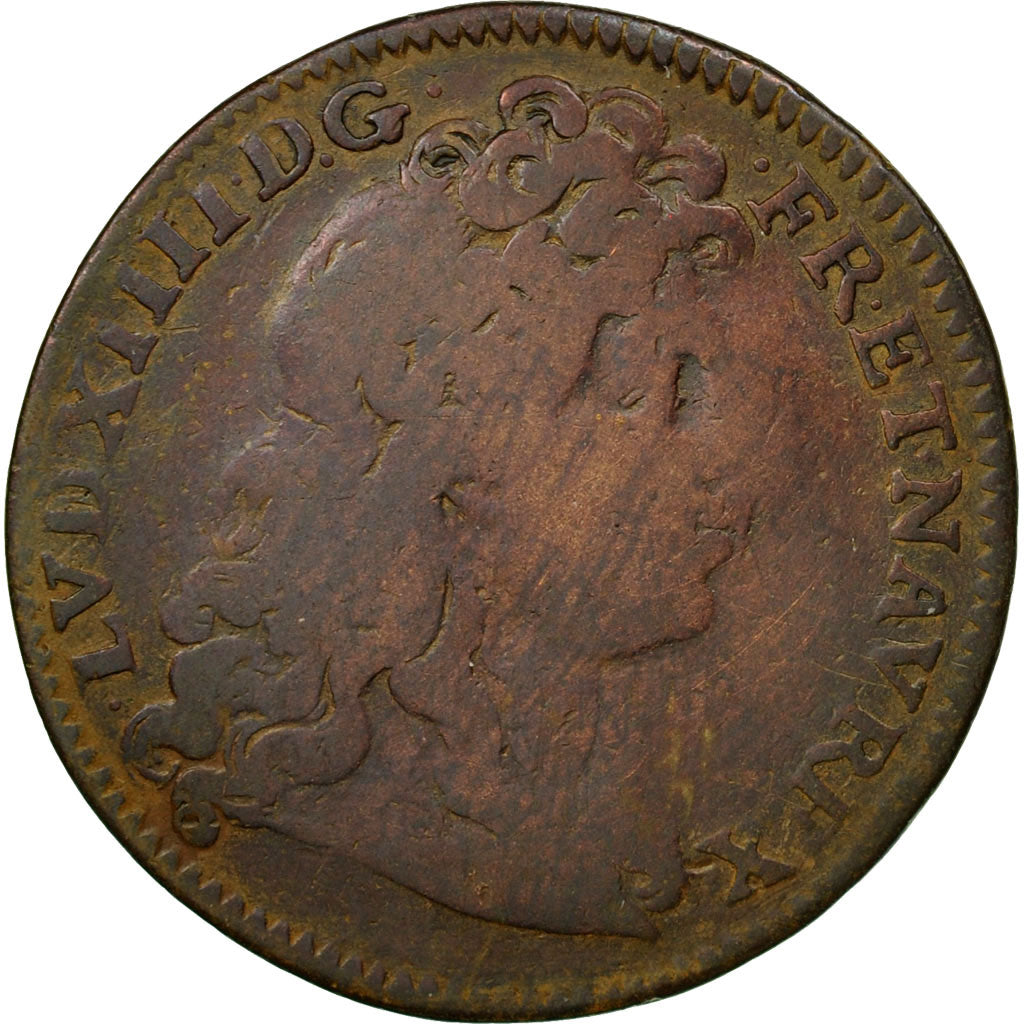 Francia, Token, Royal, 1680, B+, Rame, Feuardent:1891