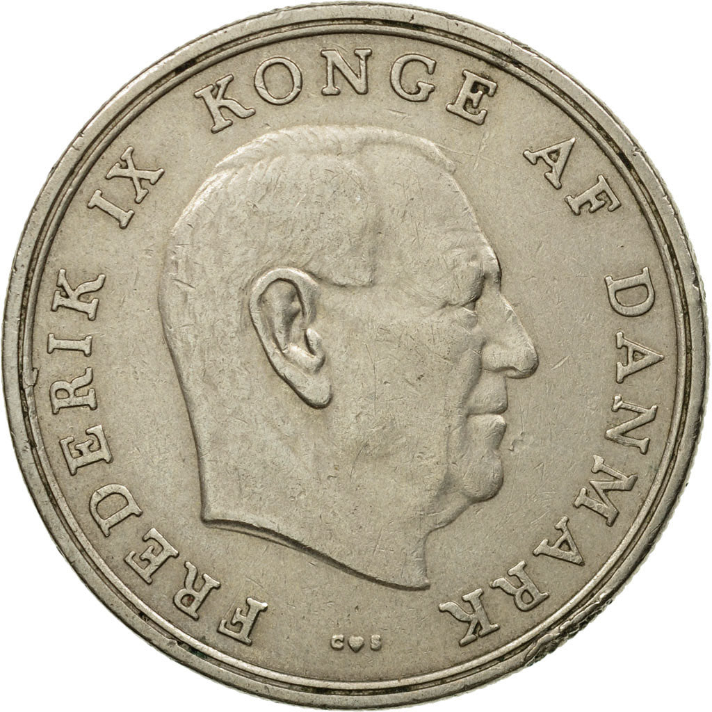 Coin, Denmark, Frederik IX, 5 Kroner, 1960, Copenhagen, VF(30-35)