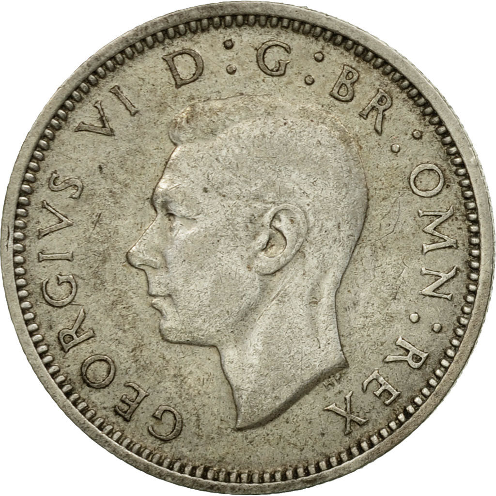 Coin, Great Britain, George VI, 6 Pence, 1942, EF(40-45), Silver, KM:852