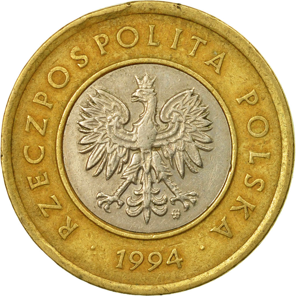 Moneta, Polonia, 2 Zlote, 1994, Warsaw, MB+, Bi-metallico, KM:283