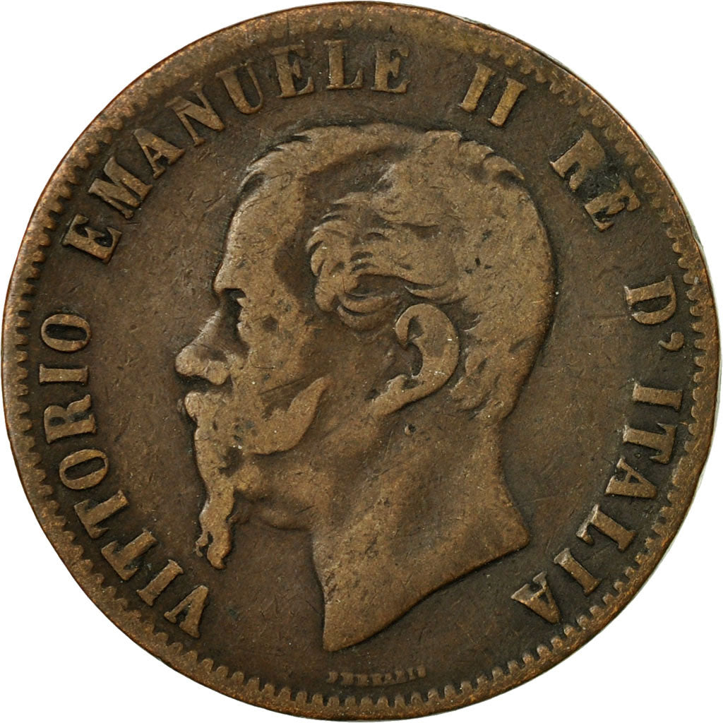 Moneta, Włochy, Vittorio Emanuele II, 10 Centesimi, 1867, Birmingham