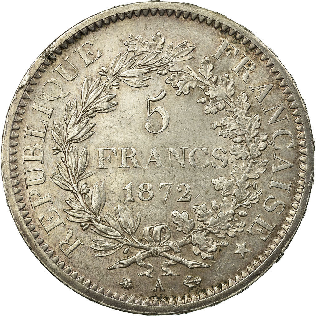 Coin, France, Hercule, 5 Francs, 1872, Paris, AU(50-53), Silver, KM:820.1