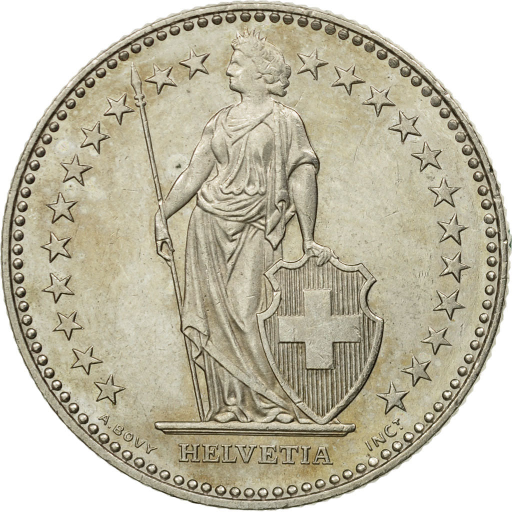 Moneta, Svizzera, 2 Francs, 1992, Bern, BB, Rame-nichel, KM:21a.3