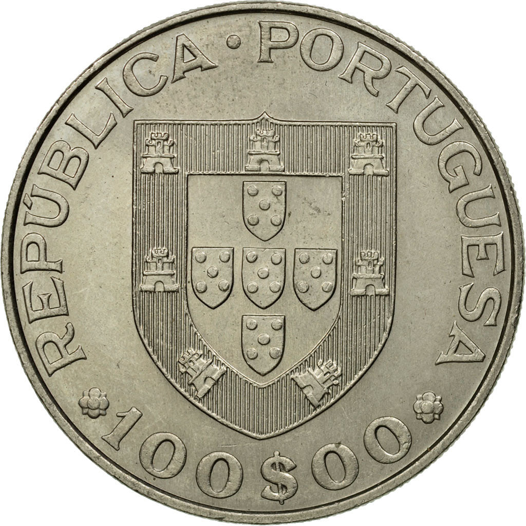 Moneta, Portugal, 100 Escudos, UNDATED (1984), MS(63), Miedź-Nikiel, KM:625