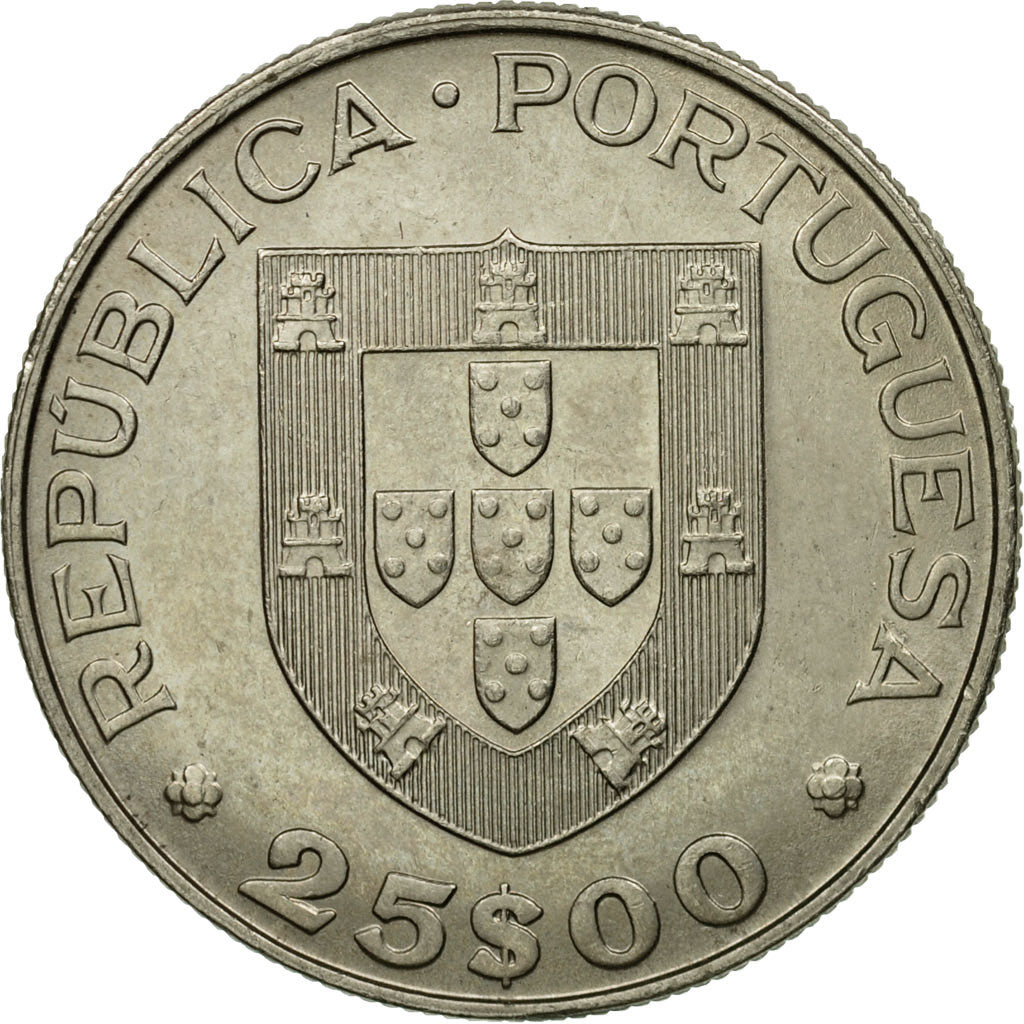 Coin, Portugal, 25 Escudos, UNDATED (1984), MS(63), Copper-nickel, KM:624
