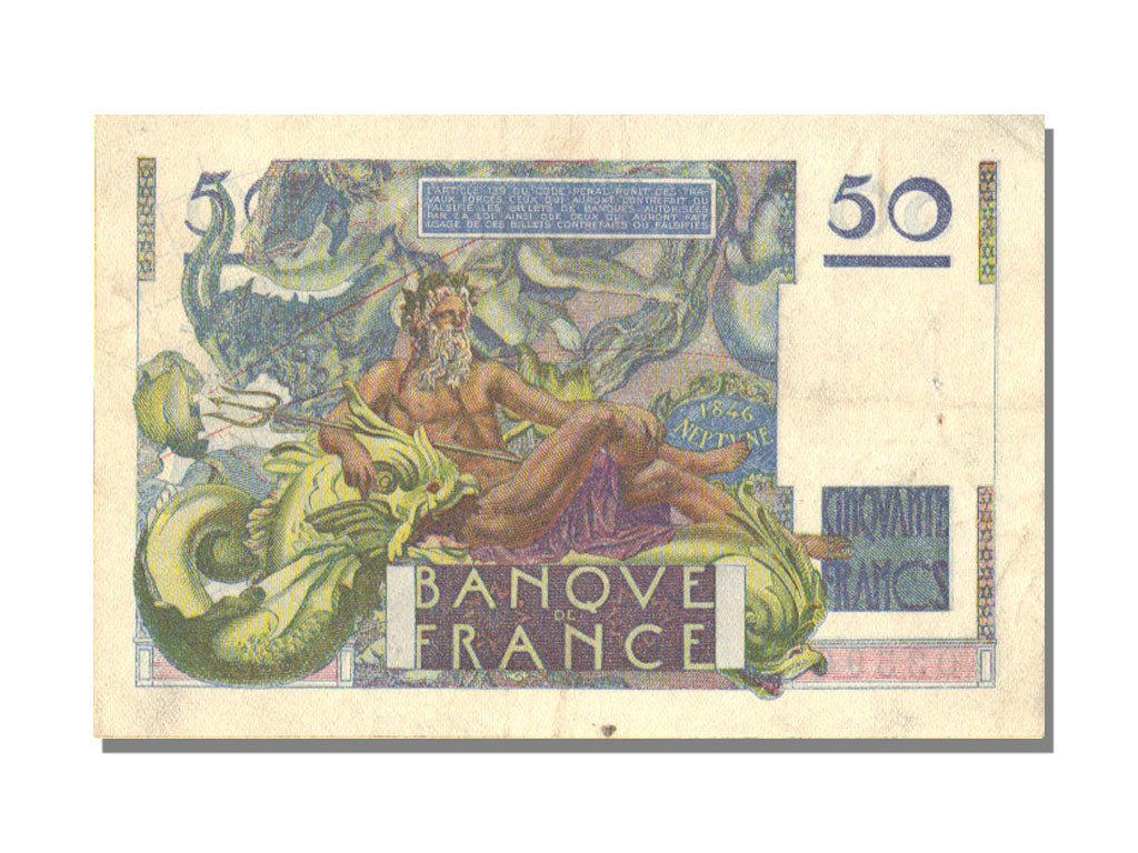 France, 50 Francs, 50 F 1946-1951 ''Le Verrier'', 1951, KM #127d, 1951-06-07,...