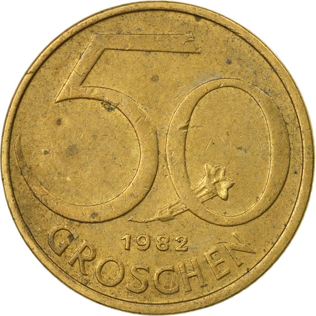 Münze, Österreich, 50 Groschen, 1982, SS, Aluminum-Bronze, KM:2885