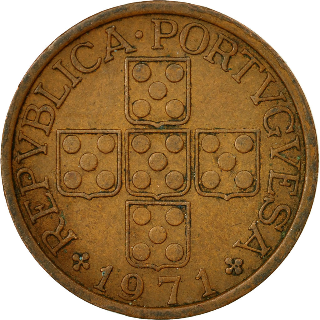 Coin, Portugal, 50 Centavos, 1971, EF(40-45), Bronze, KM:596
