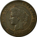 FRANCE, Cérès, 10 Centimes, 1871, Bordeaux, KM #815.2, EF(40-45), Bronze, Gadour