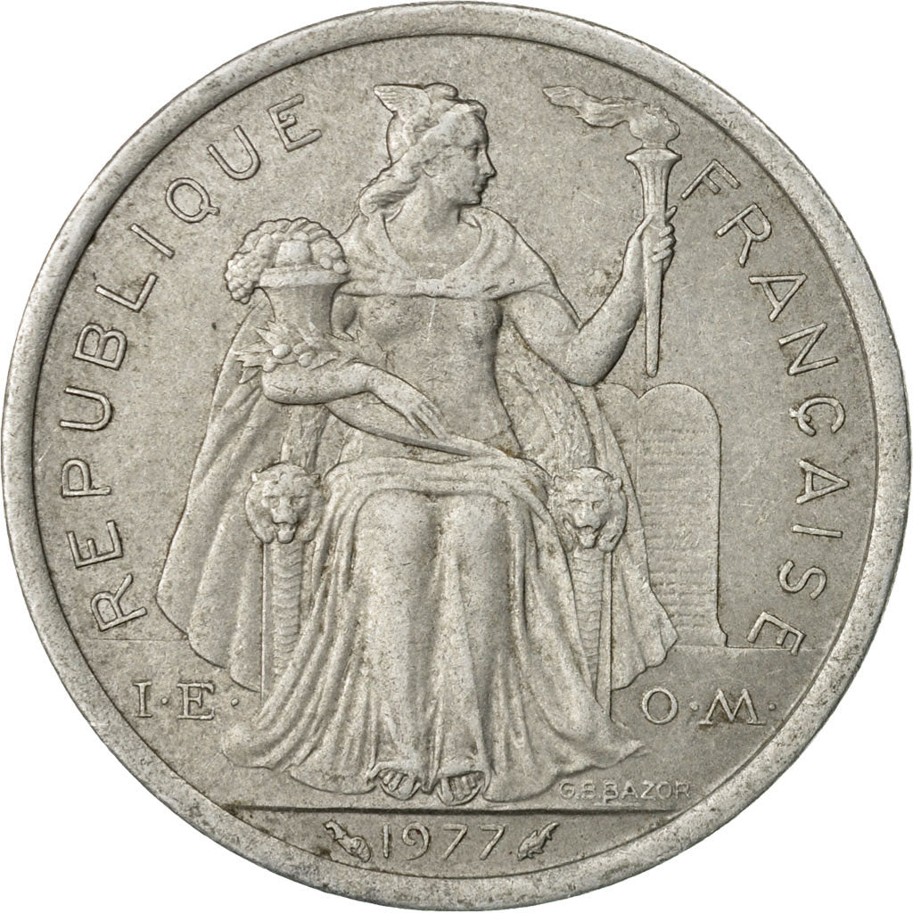 Coin, New Caledonia, 2 Francs, 1977, Paris, EF(40-45), Aluminum, KM:14