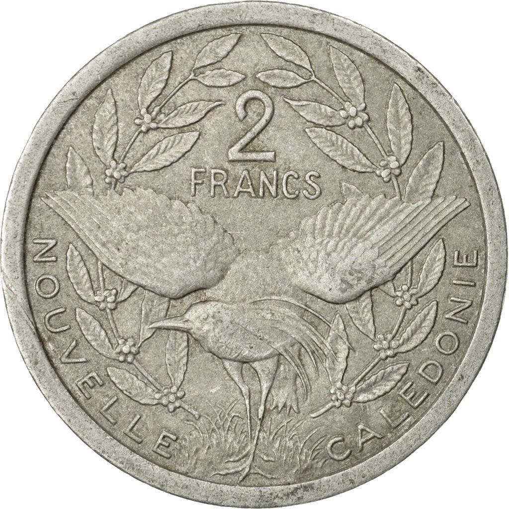 Coin, New Caledonia, 2 Francs, 1977, Paris, EF(40-45), Aluminum, KM:14