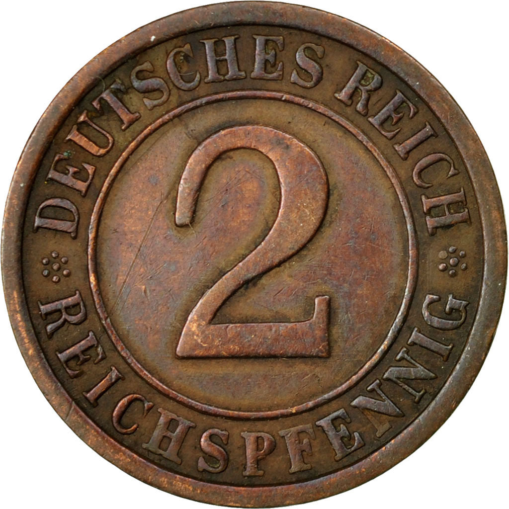 Moneta, GERMANIA, REPUBBLICA DI WEIMAR, 2 Reichspfennig, 1925, Muldenhütten