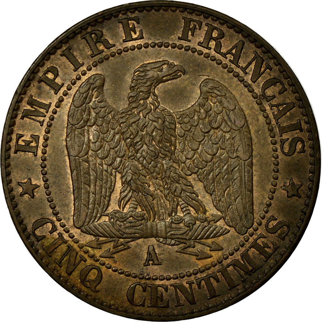 Monnaie, France, Napoleon III, Napoléon III, 5 Centimes, 1855, Paris, SUP+