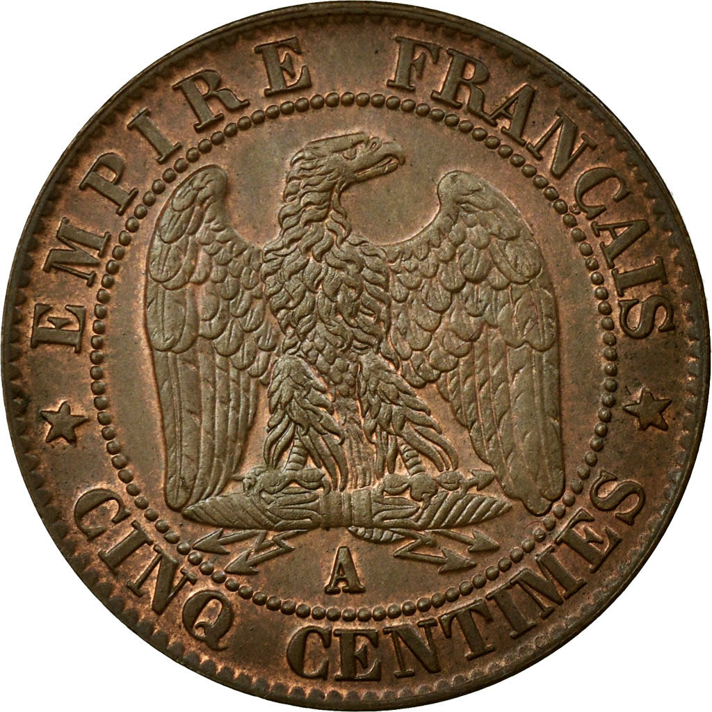 Coin, France, Napoleon III, Napoléon III, 5 Centimes, 1856, Paris, MS(60-62)