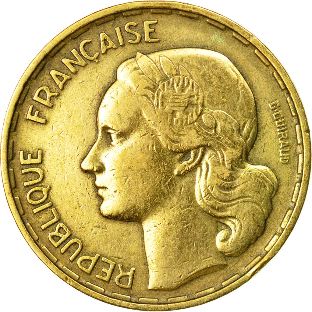 Munten, Frankrijk, Guiraud, 50 Francs, 1951, Paris, ZF, Aluminum-Bronze